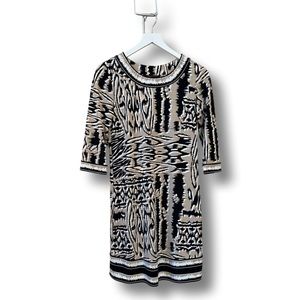 EUC BCBG Max Azria geometric print stretch jersey mini dress